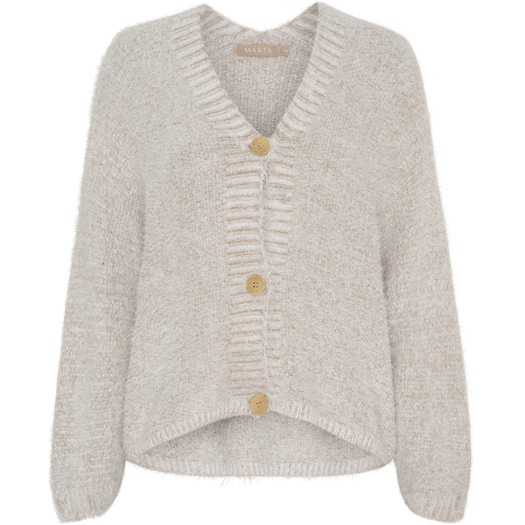 MARTA DU CHATEAU Marta du Chateau dame strik MdcDakota 809 Cardigan Fango