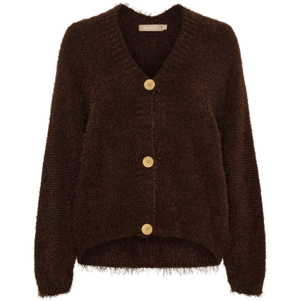 MARTA DU CHATEAU Marta du Chateau dame strik MdcDakota 809 Cardigan Moro