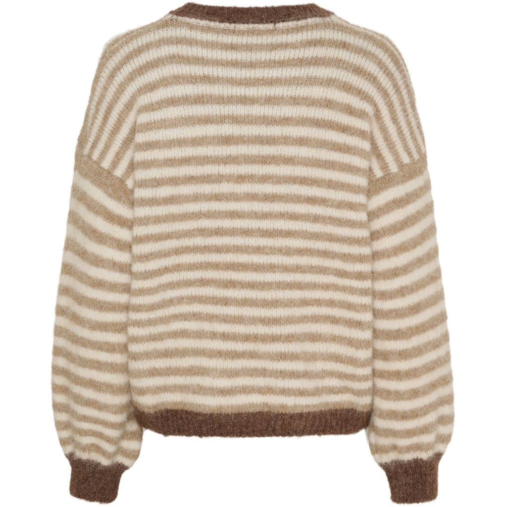 MARTA DU CHATEAU Marta du Chateau dame strik MdcDanielle 8080 Knit Beige/Fango/Moro