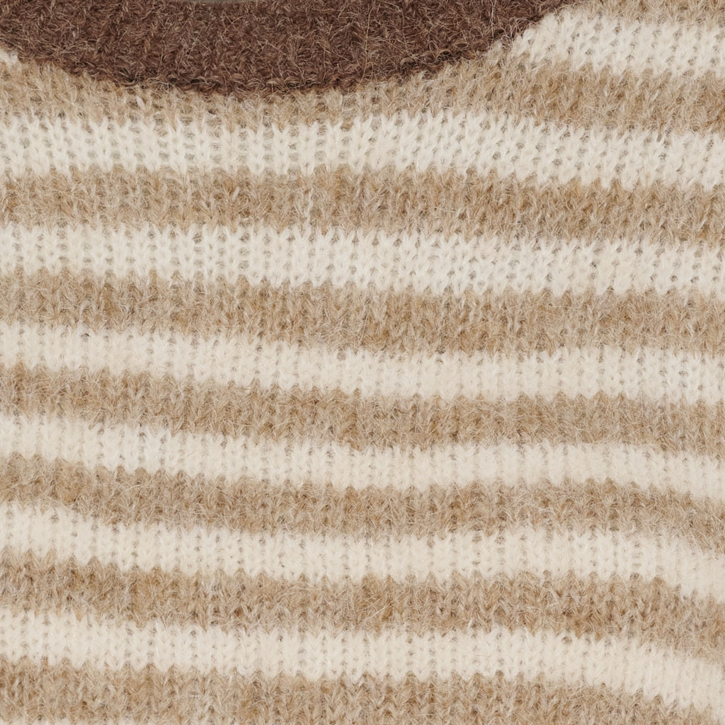 MARTA DU CHATEAU Marta du Chateau dame strik MdcDanielle 8080 Knit Beige/Fango/Moro