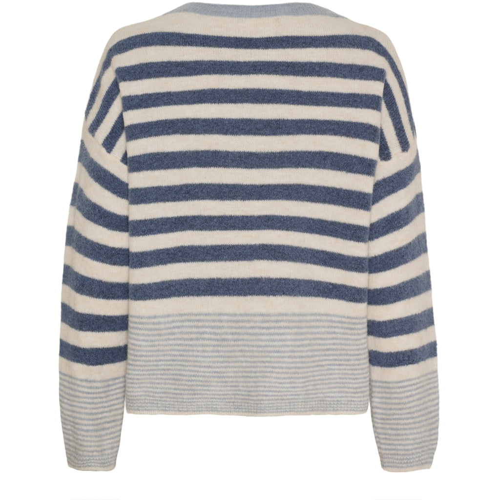 MARTA DU CHATEAU Marta du Chateau dame strik MdcElara 35671 Knit Cielo/Jeans/Burro