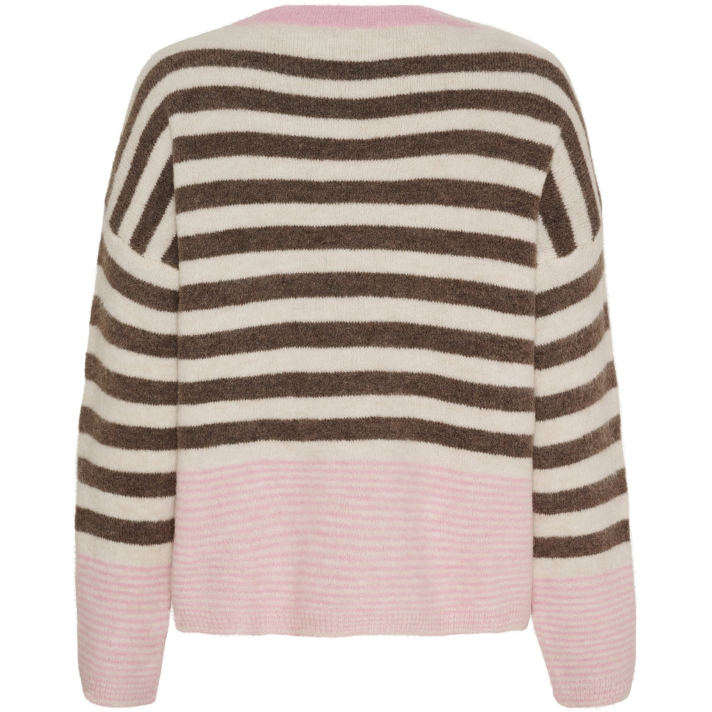 MARTA DU CHATEAU Marta du Chateau dame strik MdcElara 35671 Knit Fango/Burro/Rosa268