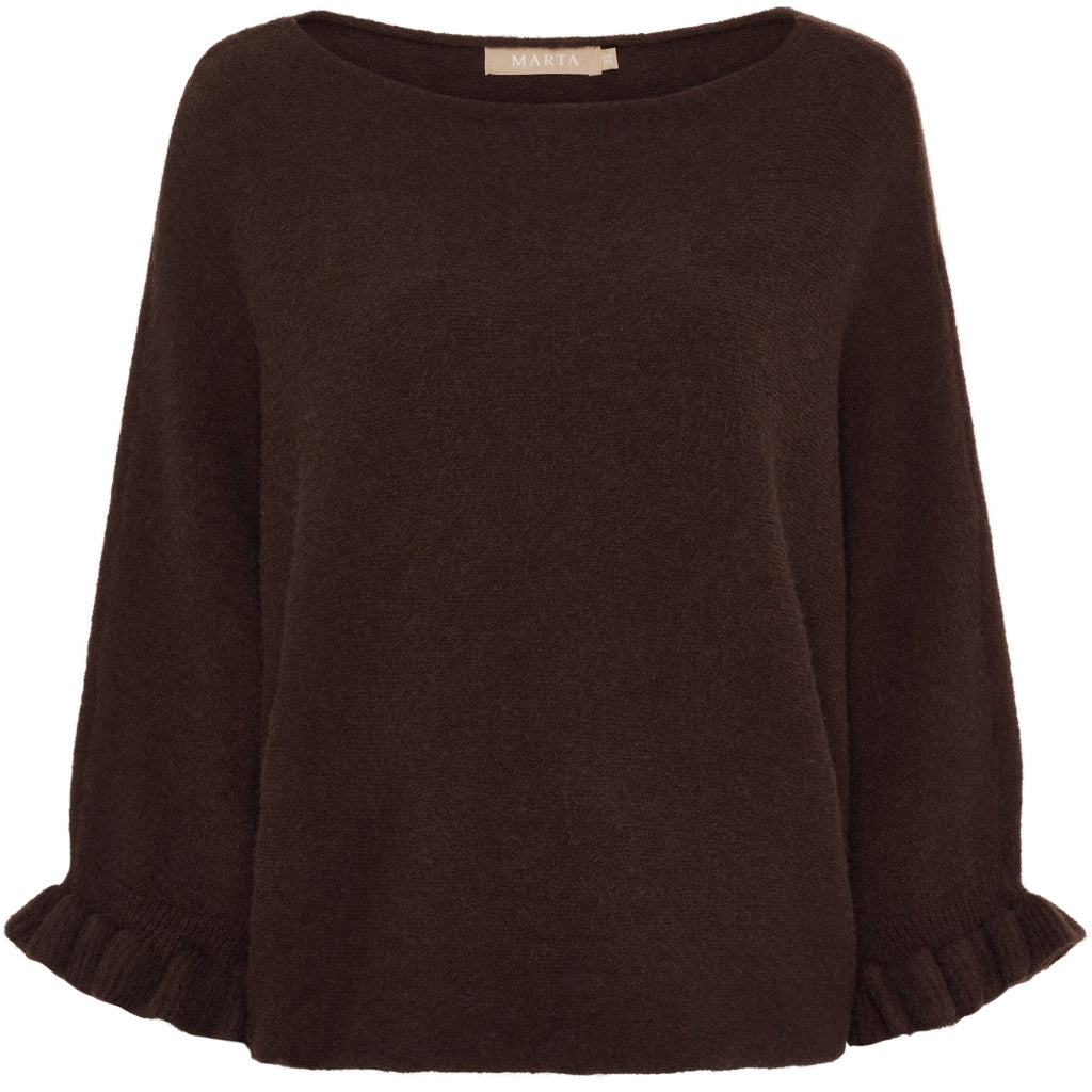 MARTA DU CHATEAU Marta du Chateau dame strik MdcElderflower 30003 Knit Chocolate2916