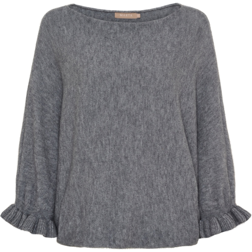 MARTA DU CHATEAU Marta du Chateau dame strik MdcElderflower 30003 Knit GrigioAntracite2901