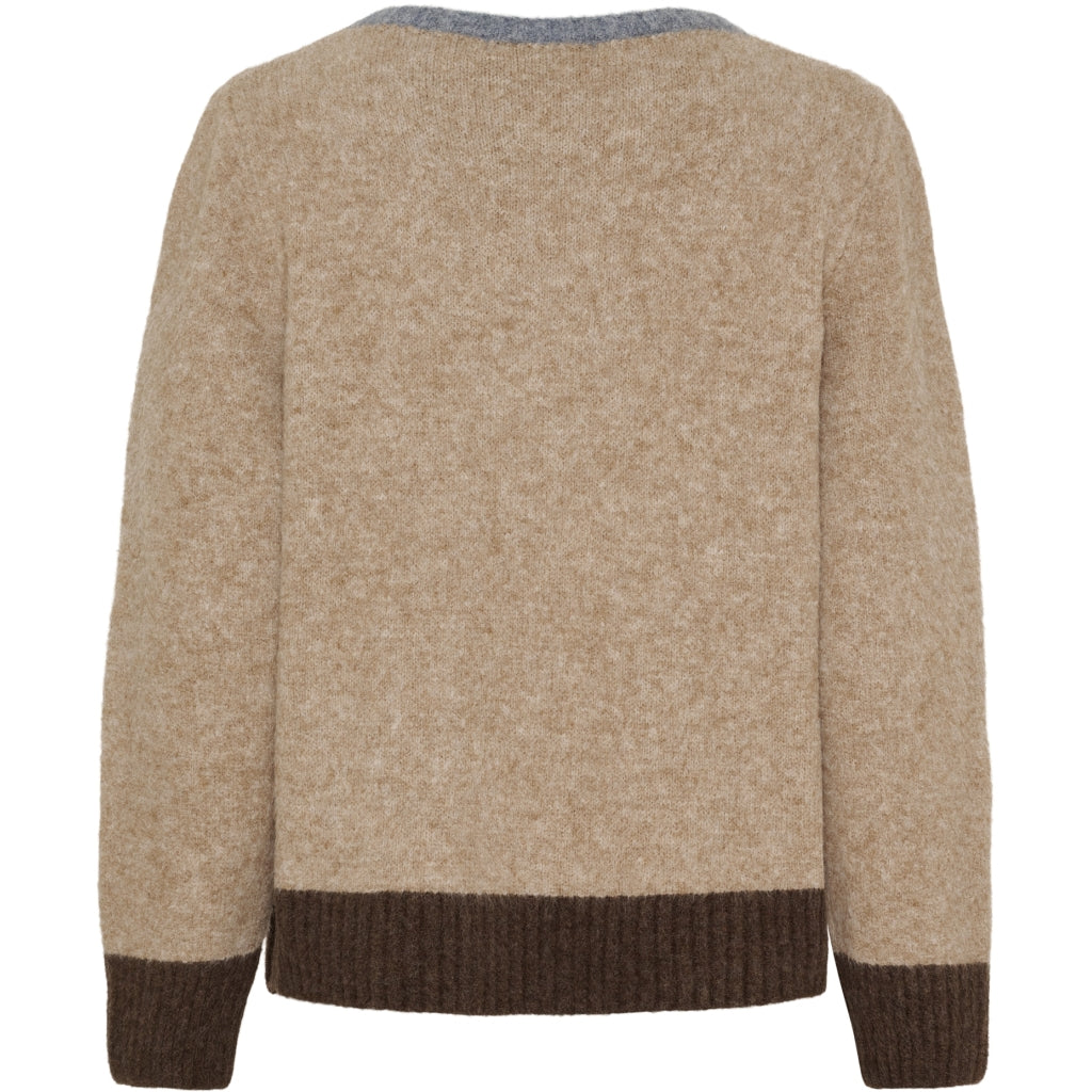 MARTA DU CHATEAU Marta du Chateau dame strik MdcElora KN8031 Knit Camel Denim