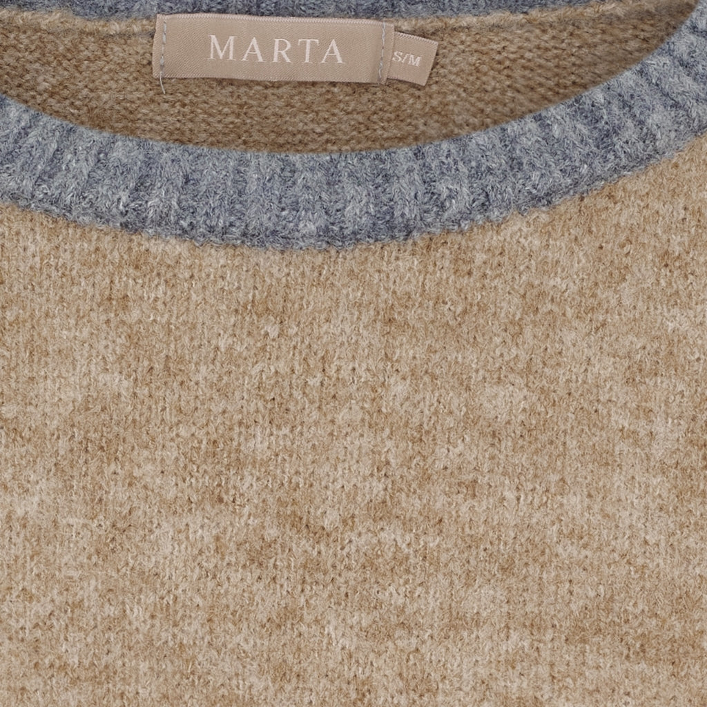MARTA DU CHATEAU Marta du Chateau dame strik MdcElora KN8031 Knit Camel Denim