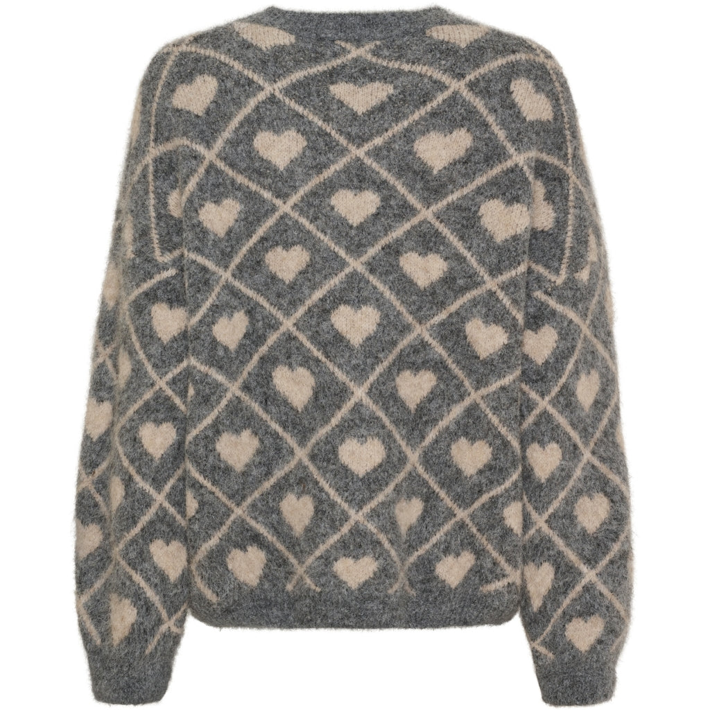 MARTA DU CHATEAU Marta du Chateau dame strik MdcFeray 8151 Knit Grigio9513/Beige9504
