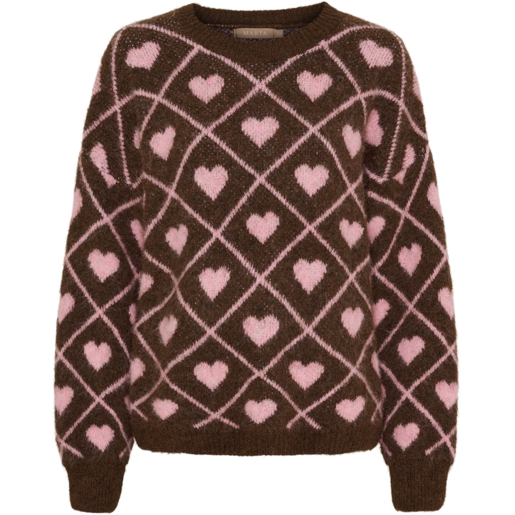 MARTA DU CHATEAU Marta du Chateau dame strik MdcFeray 8151 Knit Moro9510/Rosa9532