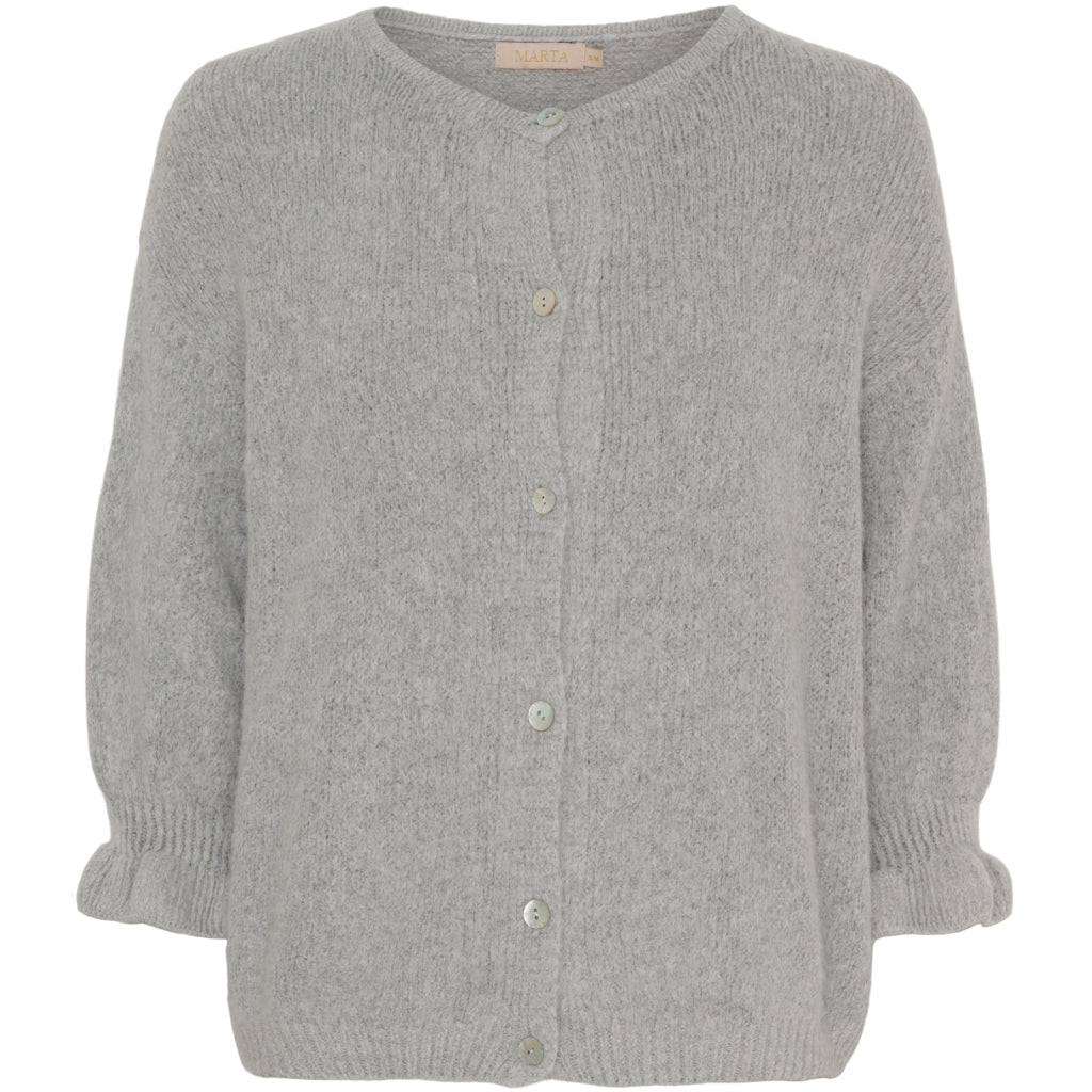 MARTA DU CHATEAU Marta du Chateau dame strik MdcJuliana 2413 Cardigan Light Grey