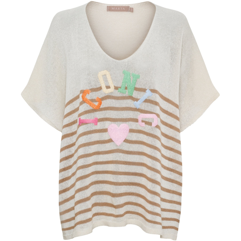 MARTA DU CHATEAU Marta du Chateau dame strik MdcJulissa Al6108 Knit Camel