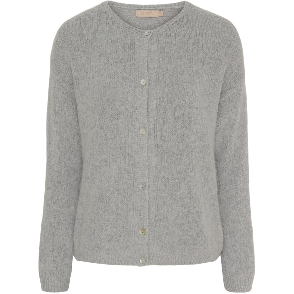 MARTA DU CHATEAU Marta du Chateau dame strik MdcKiki 2406 Cardigan Light Grey