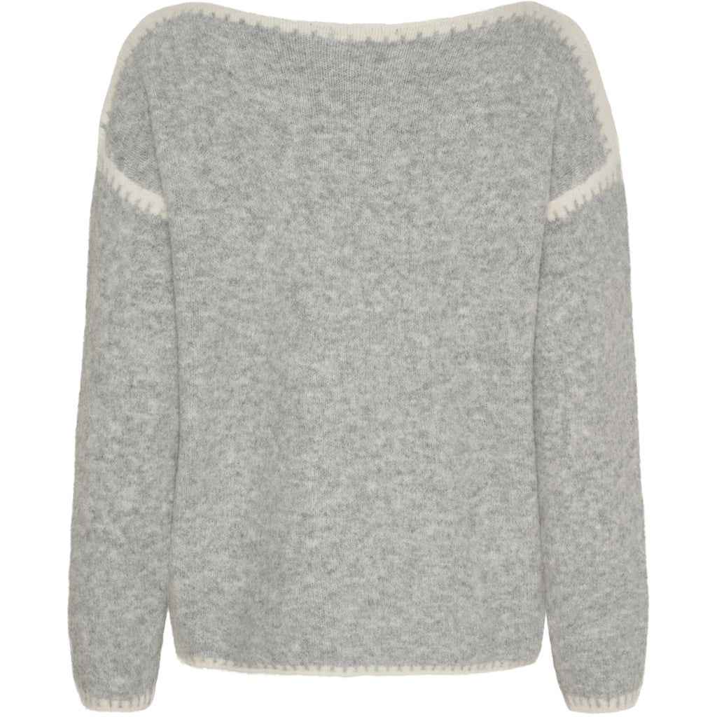 MARTA DU CHATEAU Marta du Chateau dame strik MdcLinette KN8032 Knit LightGreyW002