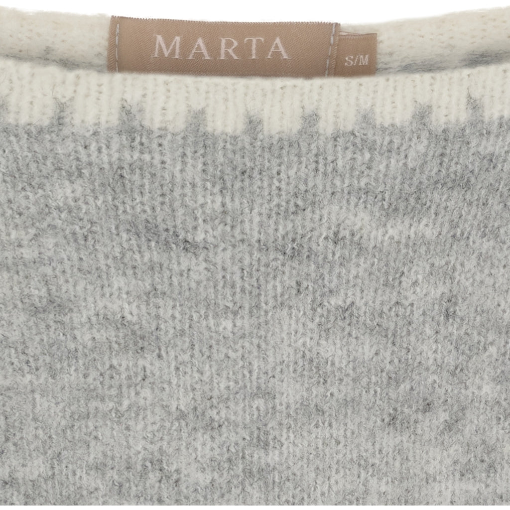 MARTA DU CHATEAU Marta du Chateau dame strik MdcLinette KN8032 Knit LightGreyW002