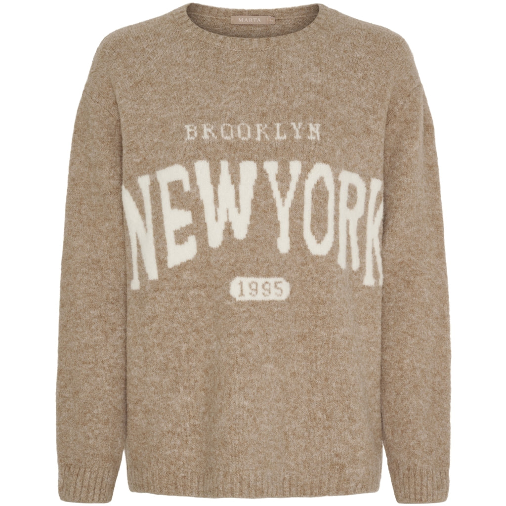 MARTA DU CHATEAU Marta du Chateau dame strik MdcMara KN8045 Knit CamelW057/PannaW086