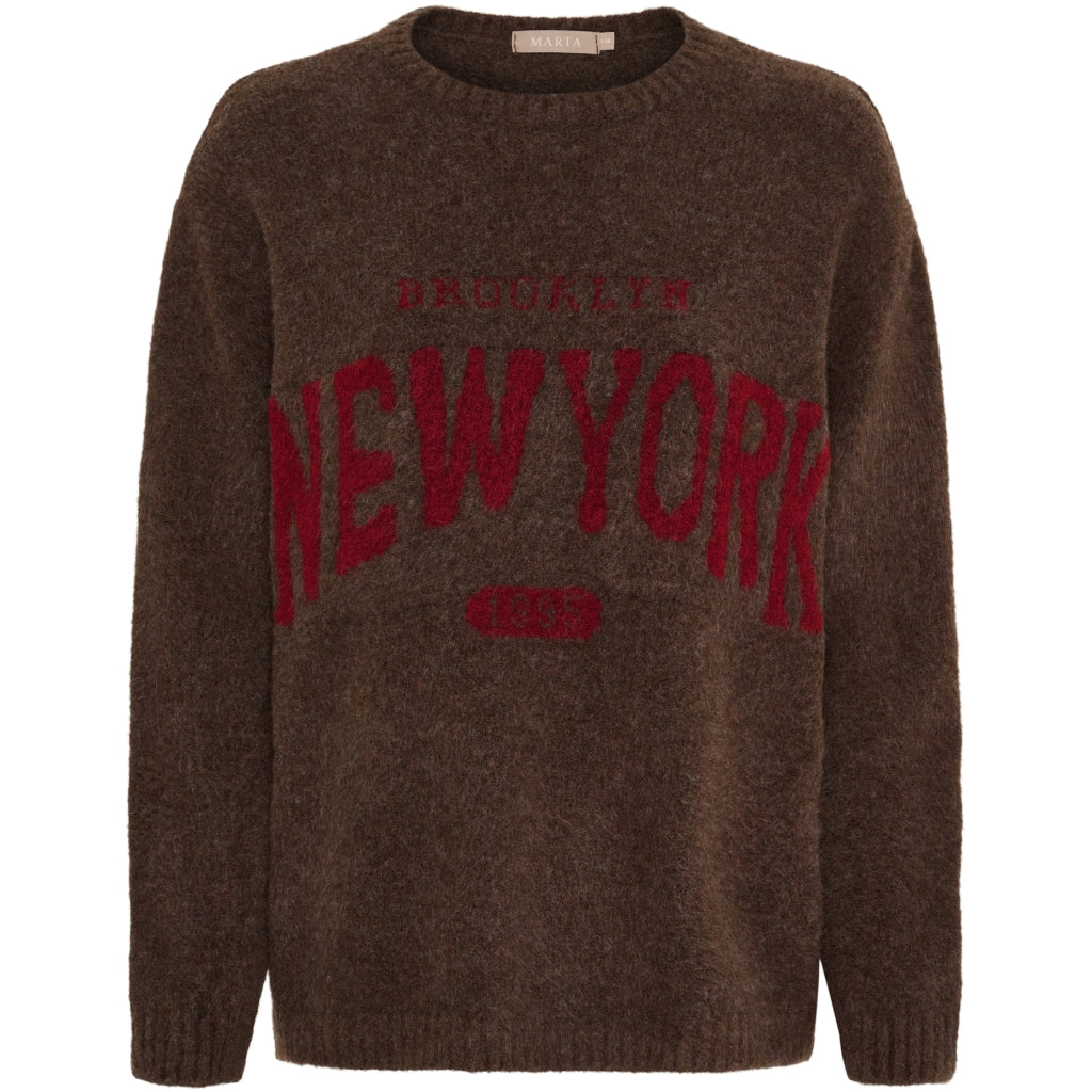 MARTA DU CHATEAU Marta du Chateau dame strik MdcMara KN8045 Knit Moro/Bordeaux