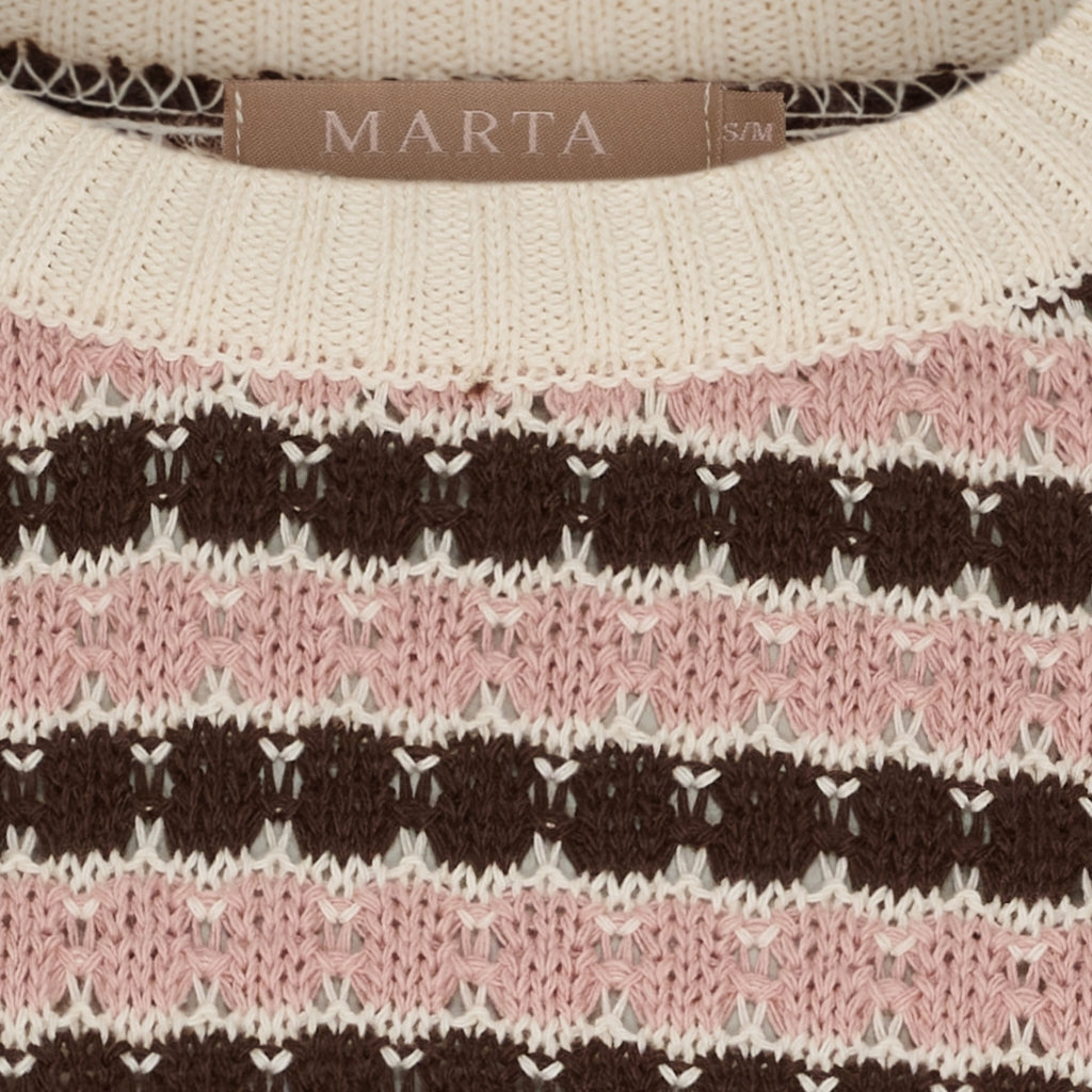 MARTA DU CHATEAU Marta du Chateau dame strik MdcNivelle KNA110M Knit Moro/Antique