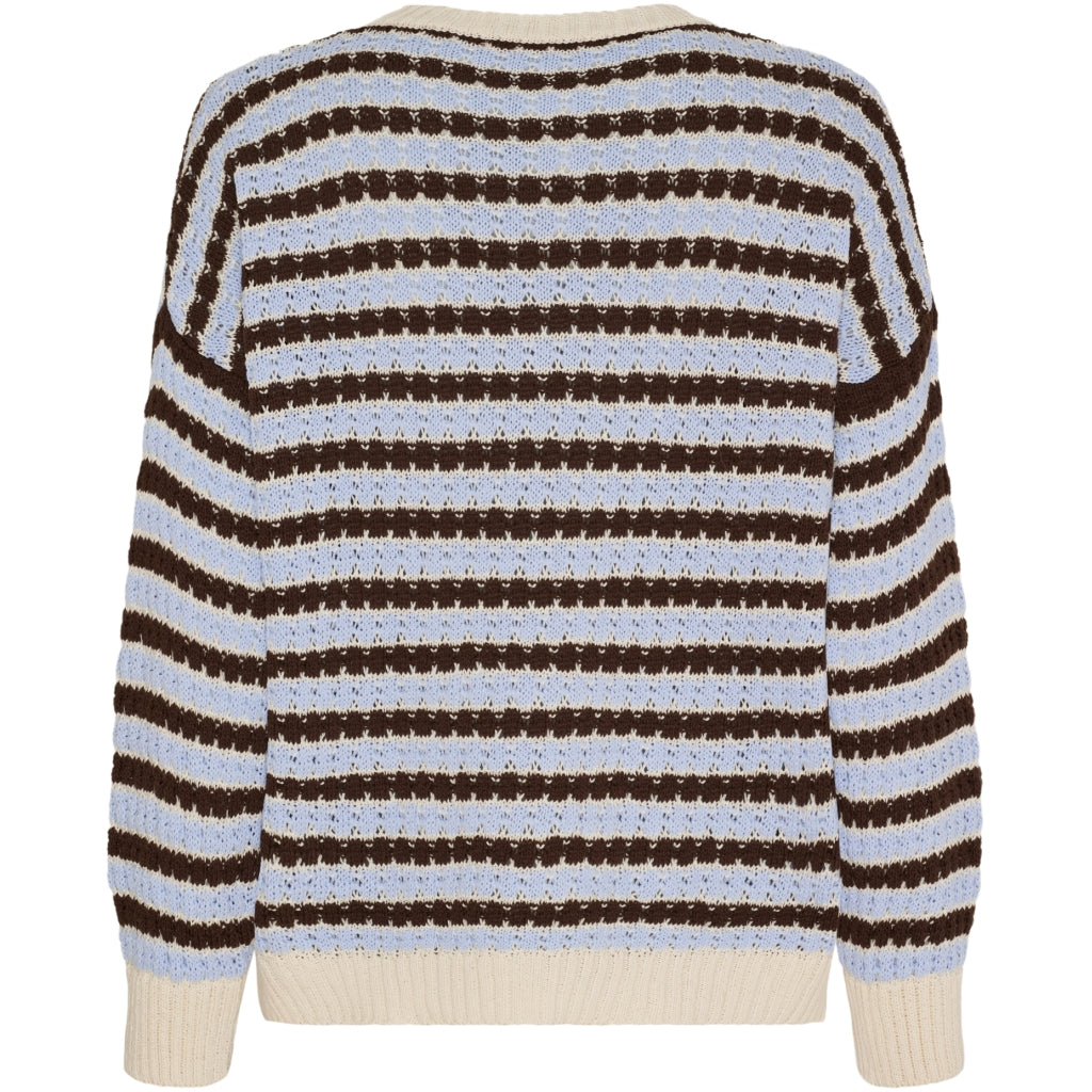 MARTA DU CHATEAU Marta du Chateau dame strik MdcNivelle KNA110M Knit Moro/Celeste