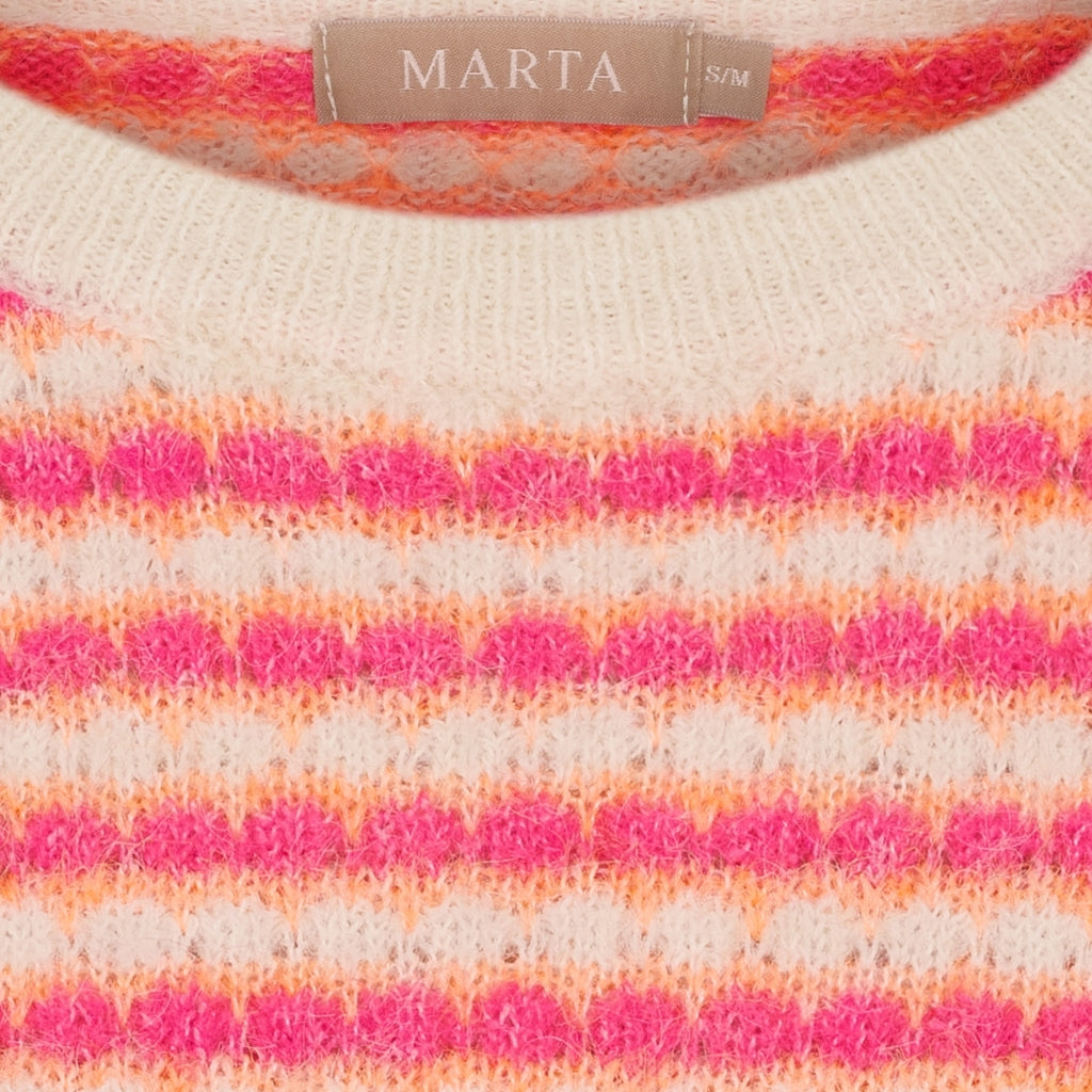 MARTA DU CHATEAU Marta du Chateau dame strik MdcRegitze 8278 Knit Fuxia/Orange