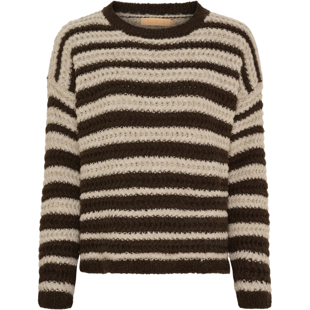 MARTA DU CHATEAU Marta du Chateau dame strik MdcVictorine 25484 Knit Moro/Beige0058
