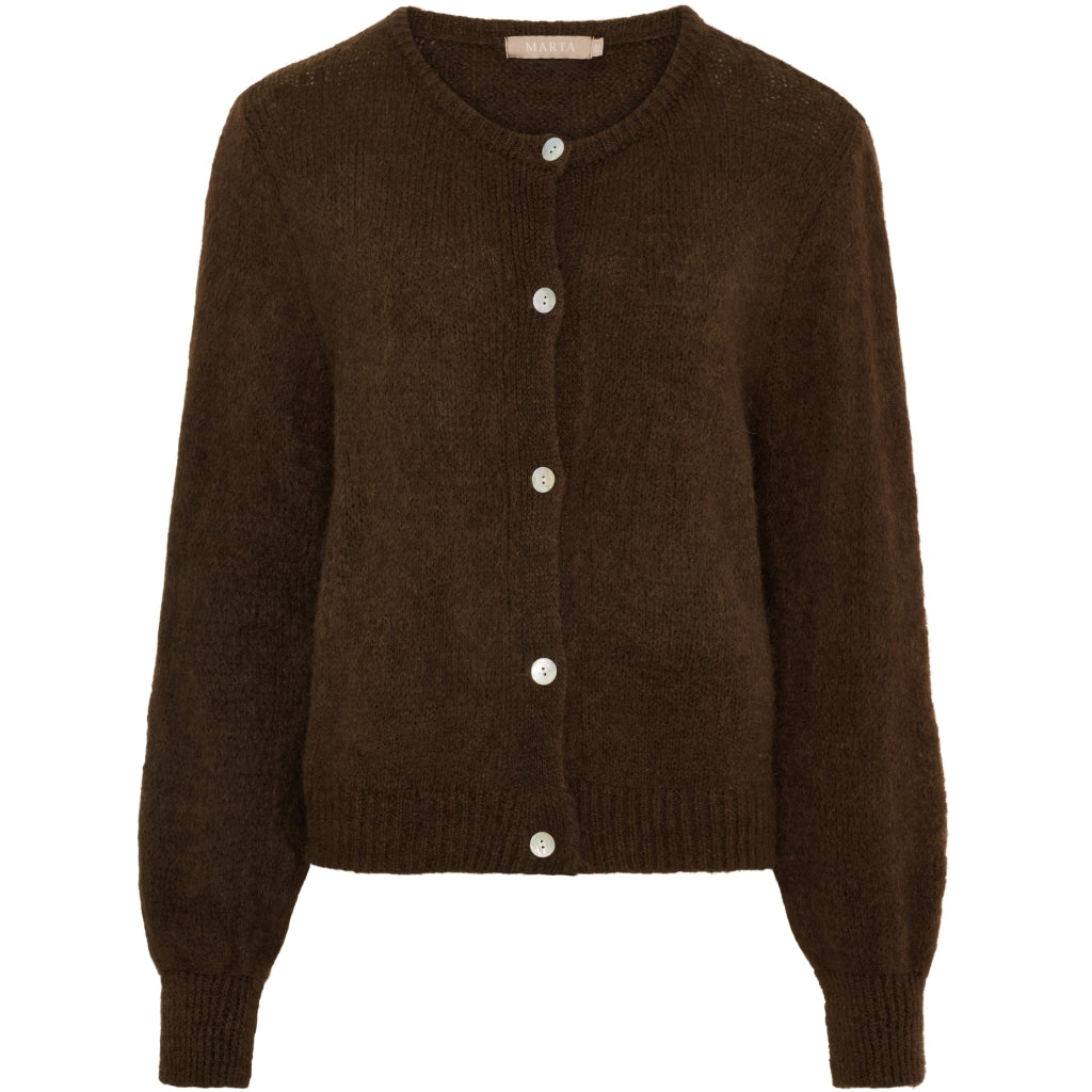 MARTA DU CHATEAU Marta du Chateau dame strik cardigan MdcCosima 5223 Knit Cardigan Chocolat111909