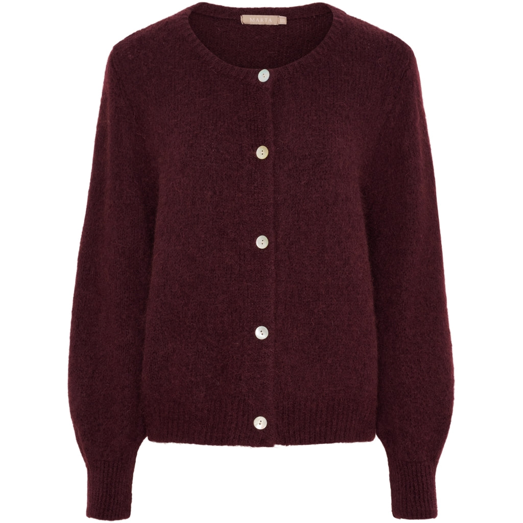 MARTA DU CHATEAU Marta du Chateau dame strik cardigan MdcCosima 5223 Knit Cardigan Melanzana3502