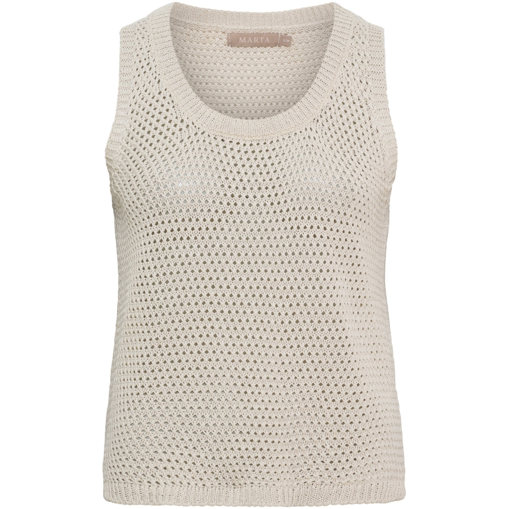 MARTA DU CHATEAU Marta du Chateau dame strik top MdcNayla 9689 Knit Beige
