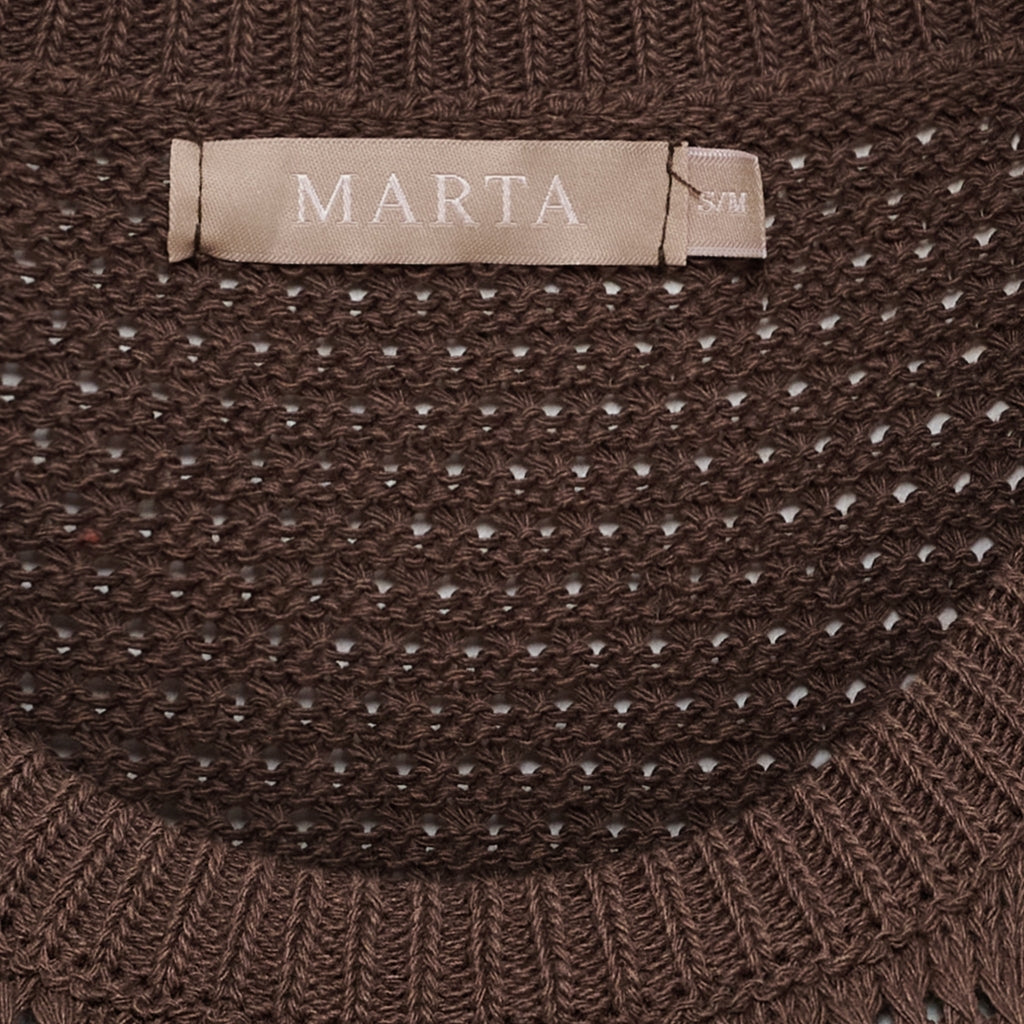 MARTA DU CHATEAU Marta du Chateau dame strik top MdcNayla 9689 Knit Caffe