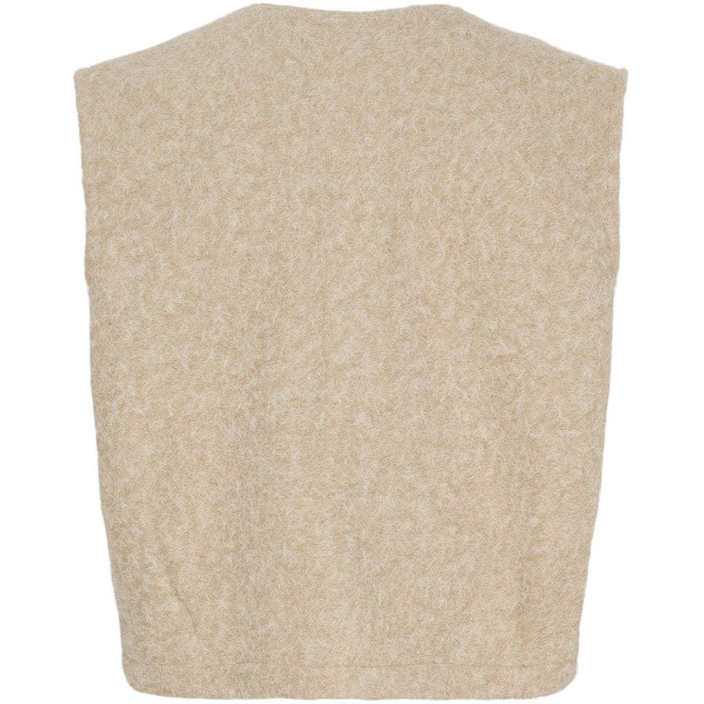 MARTA DU CHATEAU Marta du Chateau dame strik vest MdcCapella 7600 Knit Vest Beige