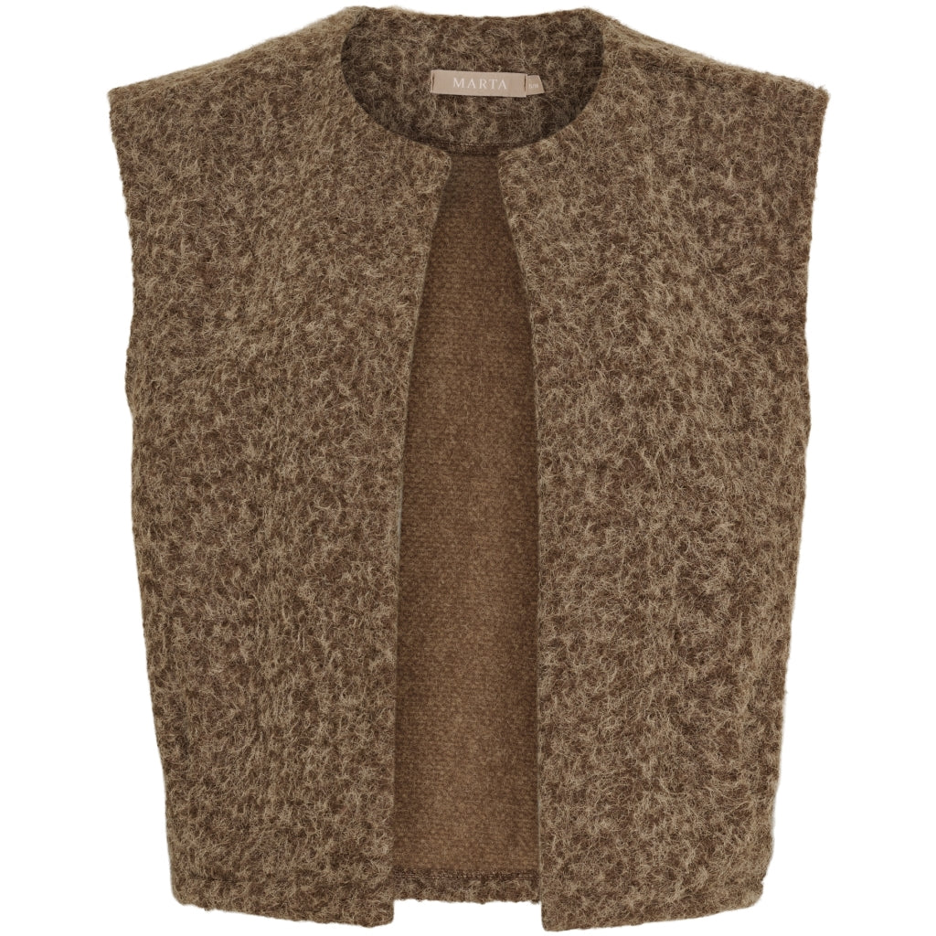 MARTA DU CHATEAU Marta du Chateau dame strik vest MdcCapella 7600 Knit Vest Camello5