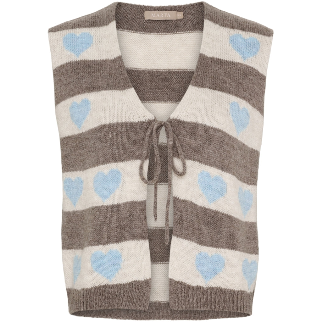 MARTA DU CHATEAU Marta du Chateau dame strik vest MdcPhoenix 8069 Knit Vest Celeste