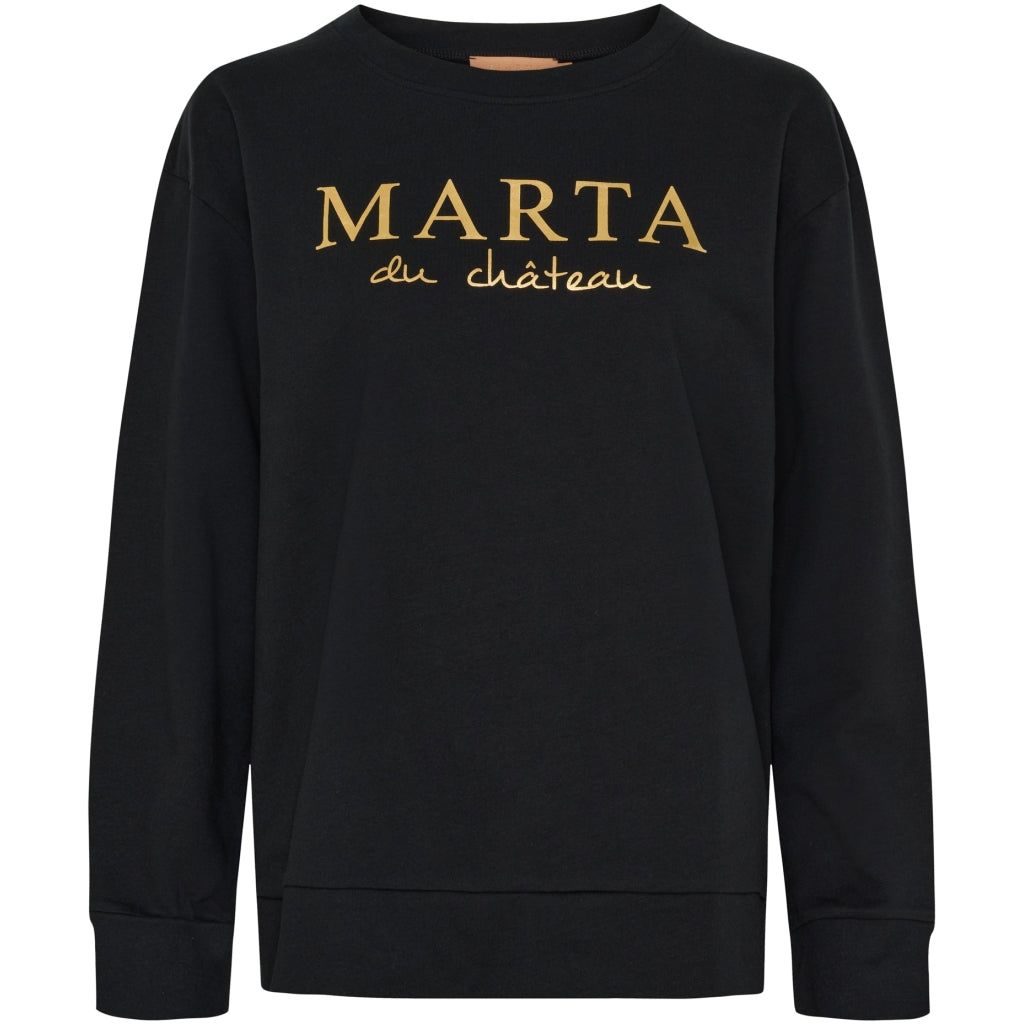 MARTA DU CHATEAU Marta du Chateau dame sweatshirt MdcAnnemette J-639 Sweatshirt Black
