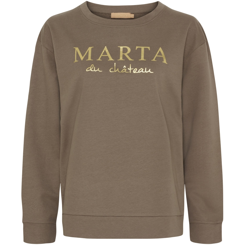 MARTA DU CHATEAU Marta du Chateau dame sweatshirt MdcAnnemette J-639 Sweatshirt Fango