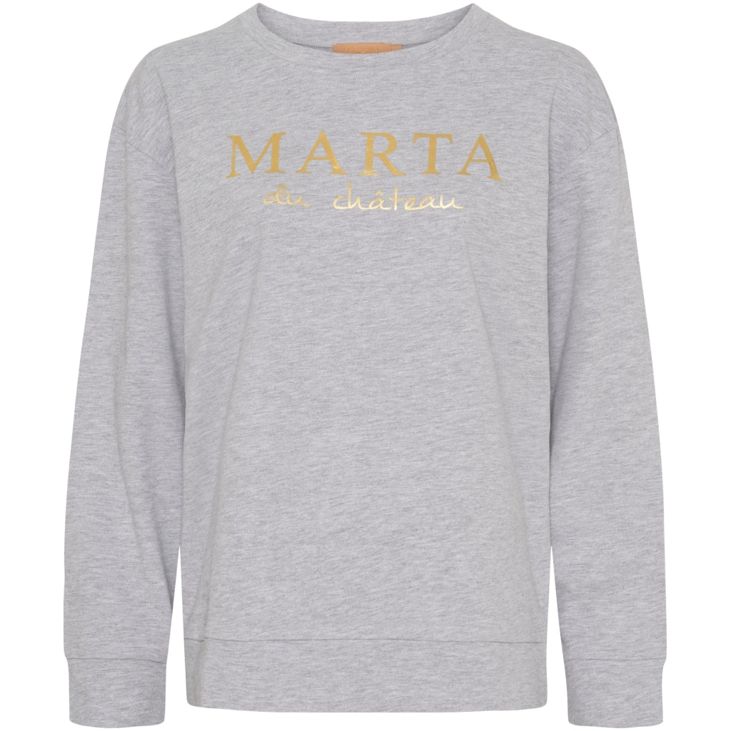 MARTA DU CHATEAU Marta du Chateau dame sweatshirt MdcAnnemette J-639 Sweatshirt Grey Melange