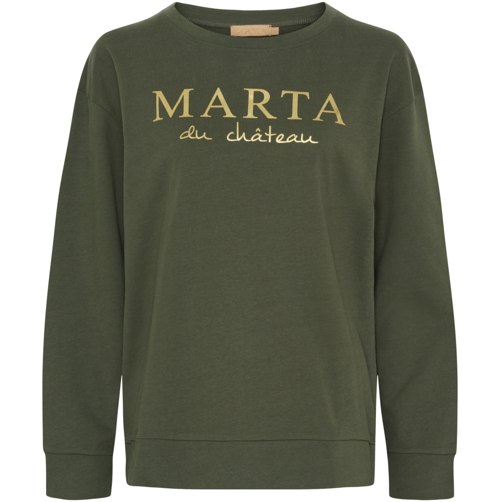 MARTA DU CHATEAU Marta du Chateau dame sweatshirt MdcAnnemette J-639 Sweatshirt Military