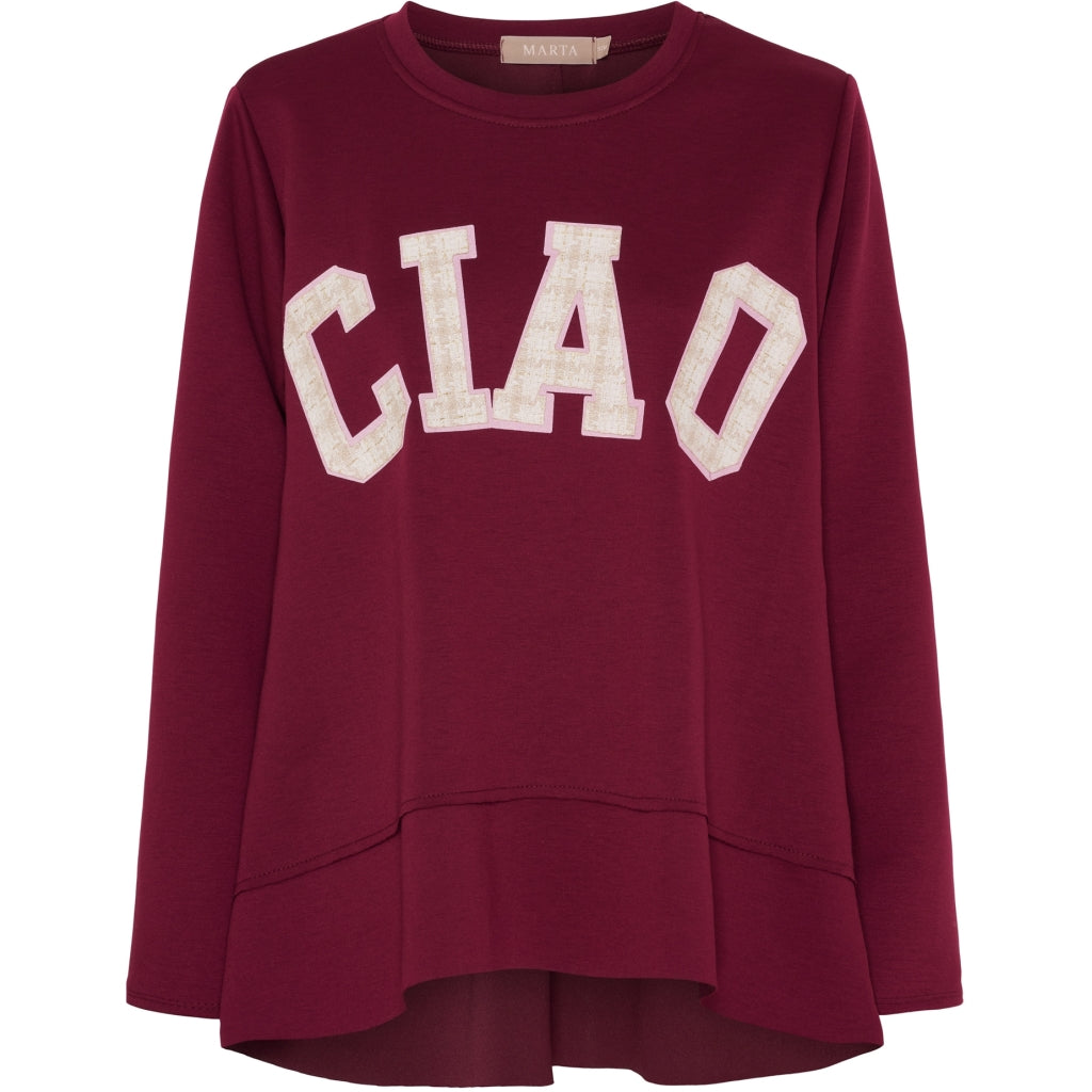 MARTA DU CHATEAU Marta du Chateau dame sweatshirt MdcCharline 85783 Sweatshirt Wine