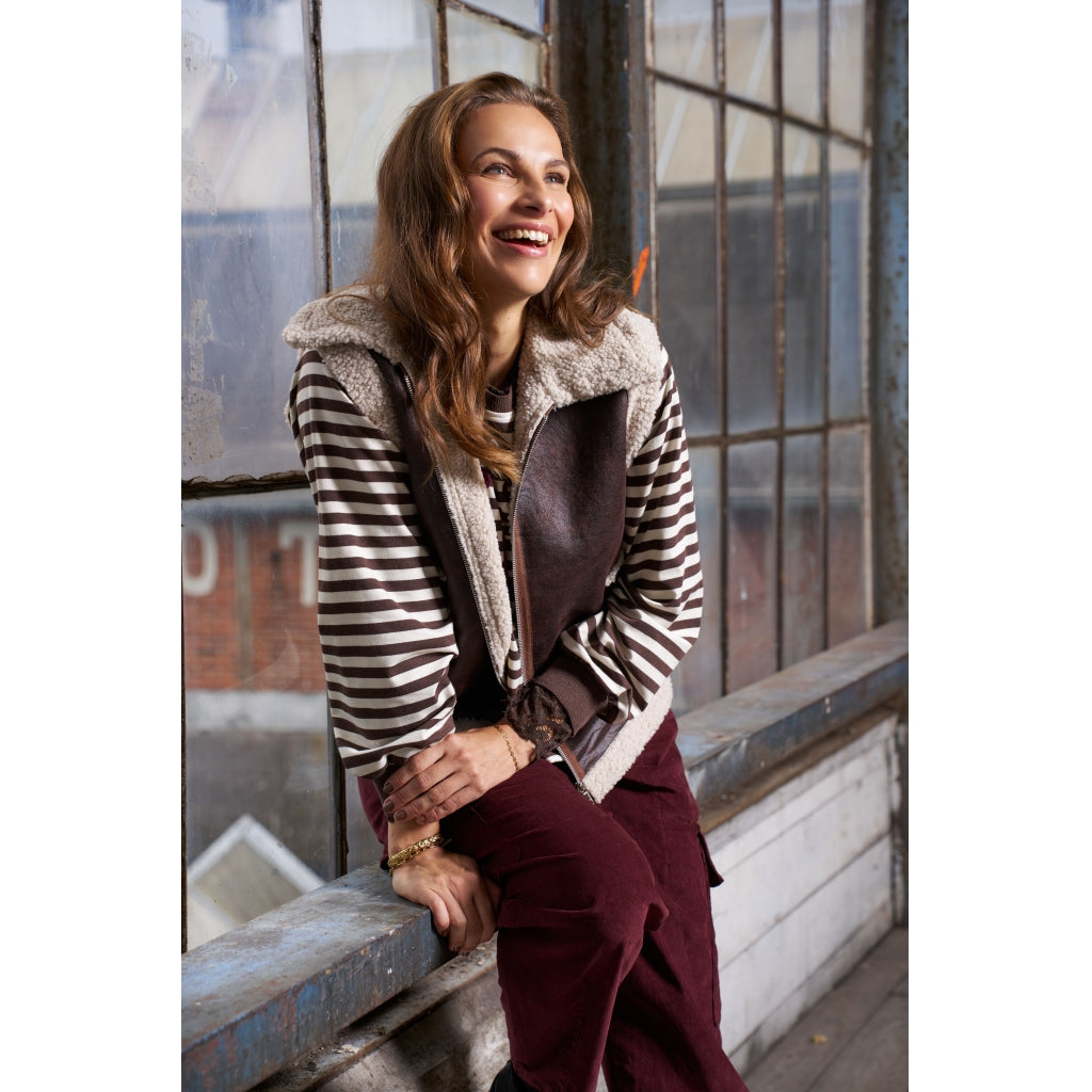 MARTA DU CHATEAU Marta du Chateau dame sweatshirt MdcFenja 38817 Sweatshirt Moro/Bordeaux