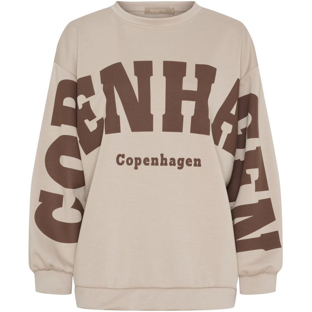 MARTA DU CHATEAU Marta du Chateau dame sweatshirt MdcHibiscus 22659 Sweatshirt Beige