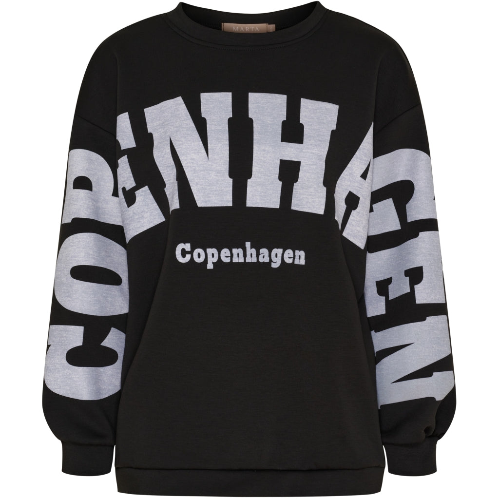 MARTA DU CHATEAU Marta du Chateau dame sweatshirt MdcHibiscus 22659 Sweatshirt Black/Grey