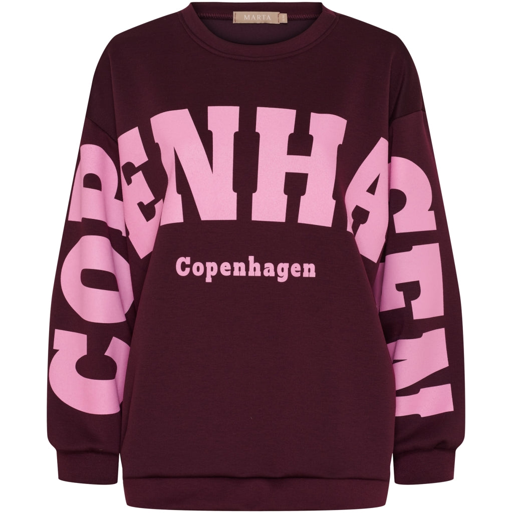 MARTA DU CHATEAU Marta du Chateau dame sweatshirt MdcHibiscus 22659 Sweatshirt Bordeaux