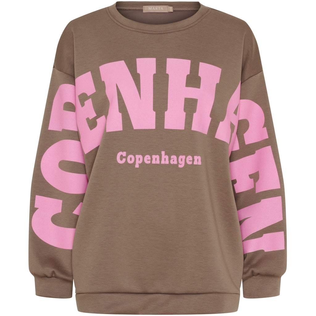 MARTA DU CHATEAU Marta du Chateau dame sweatshirt MdcHibiscus 22659 Sweatshirt Fango