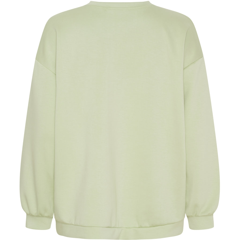 MARTA DU CHATEAU Marta du Chateau dame sweatshirt MdcHibiscus 22659 Sweatshirt Green/Offwhite