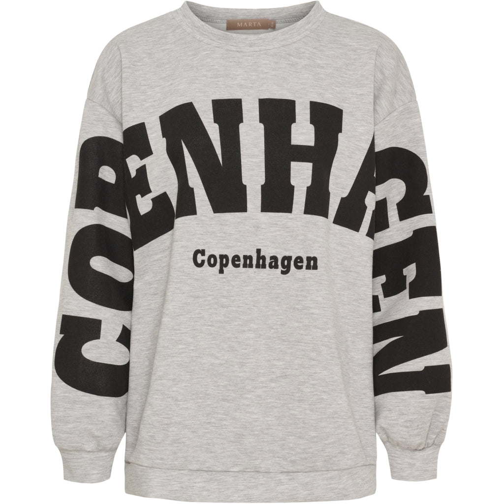 MARTA DU CHATEAU Marta du Chateau dame sweatshirt MdcHibiscus 22659 Sweatshirt Grey/Black