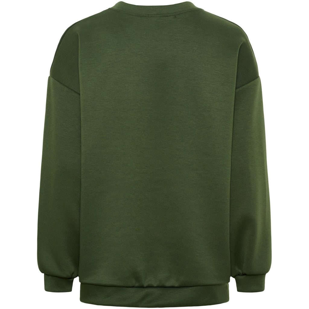 MARTA DU CHATEAU Marta du Chateau dame sweatshirt MdcHibiscus 22659 Sweatshirt Military/Yellow