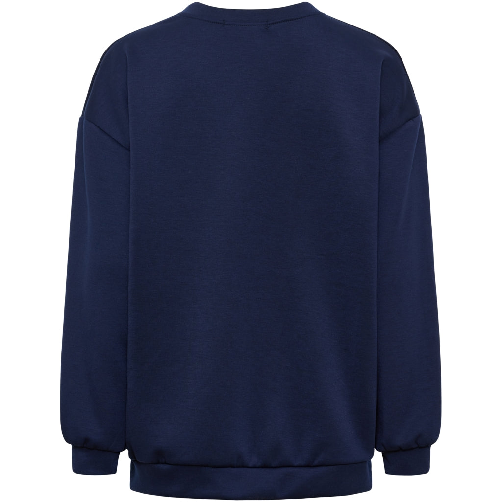 MARTA DU CHATEAU Marta du Chateau dame sweatshirt MdcHibiscus 22659 Sweatshirt Navy/Red