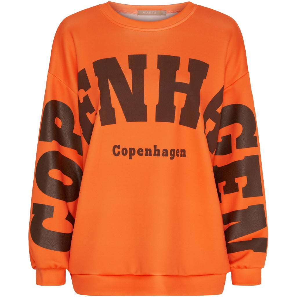 MARTA DU CHATEAU Marta du Chateau dame sweatshirt MdcHibiscus 22659 Sweatshirt Orange/Moro
