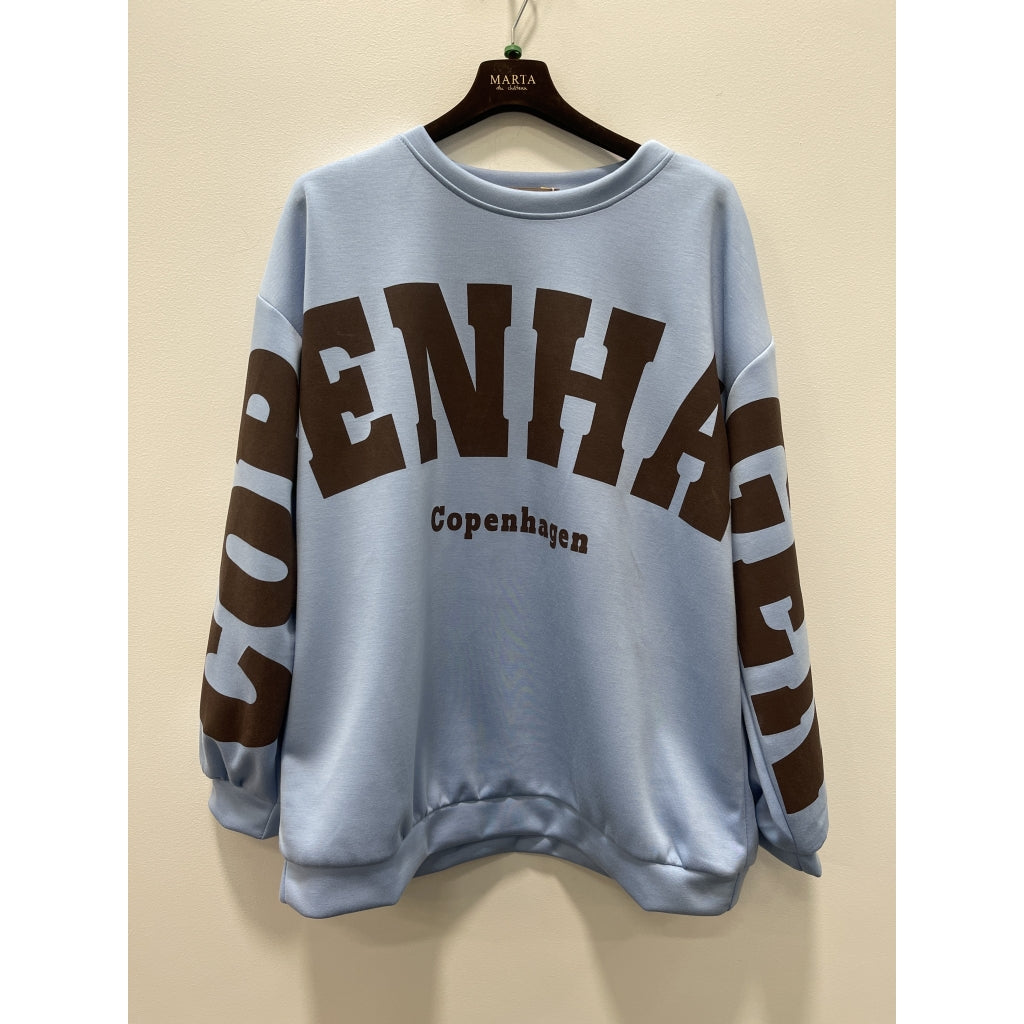 MARTA DU CHATEAU Marta du Chateau dame sweatshirt MdcHibiscus 22659 Sweatshirt Sky Blue