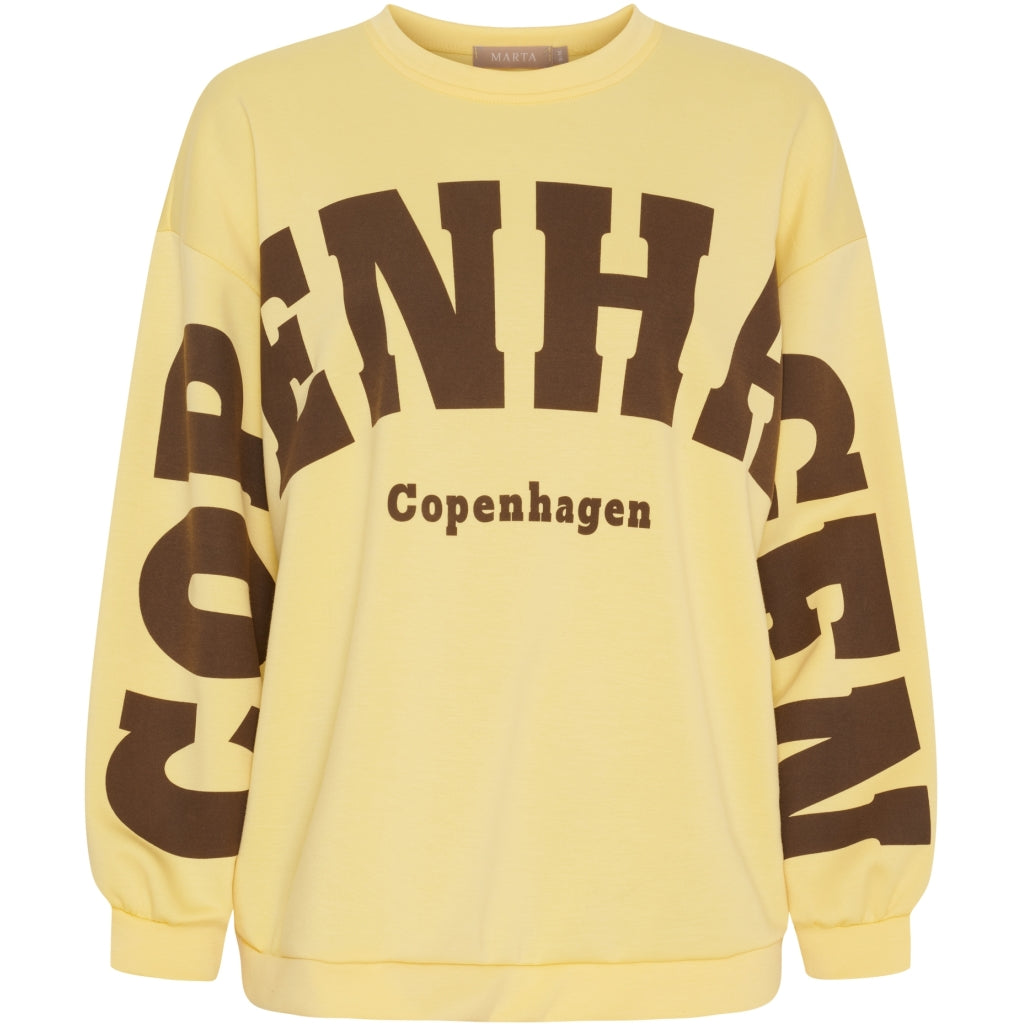 MARTA DU CHATEAU Marta du Chateau dame sweatshirt MdcHibiscus 22659 Sweatshirt Yellow/Moro