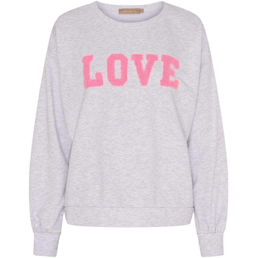 MARTA DU CHATEAU Marta du Chateau dame sweatshirt MdcJessa 7976 Sweatshirt Light Grey Melange
