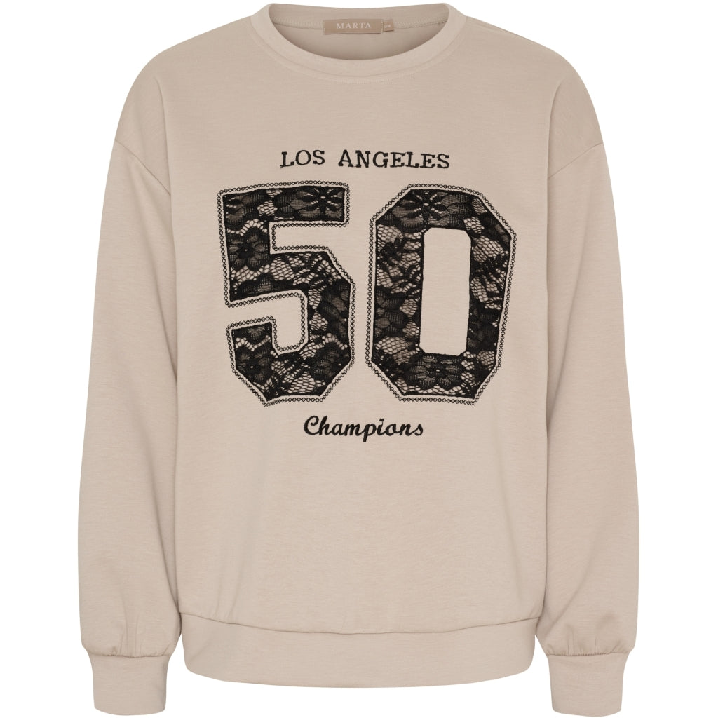 MARTA DU CHATEAU Marta du Chateau dame sweatshirt MdcLiora 58512M Sweatshirt Fango/black