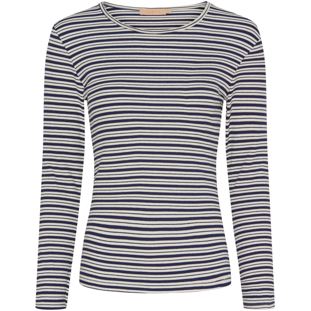 MARTA DU CHATEAU Marta du Chateau dame tee MdcChristel 6452 T-shirt Navy/Cream